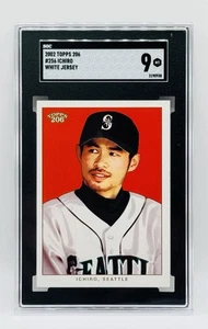 Camiseta deportiva blanca Topps 206 Ichiro Suzuki #256 2002 SGC 9 Seattle Mariners MLB - Imagen 1 de 6
