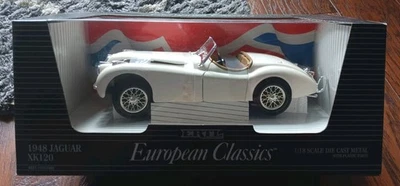 ERTL 1:18 European Classics 1991, Jaguar XK120 1948, crema, coche fundido a presión, en caja Foto 1 de 4