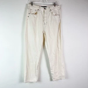 Pantalones de mezclilla Veronica Beard para mujer negros rectos tiro alto talla 31 nuevos sin etiquetas - Imagen 1 de 8