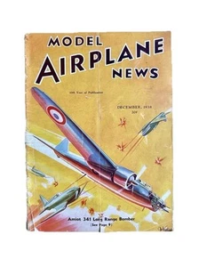 1938 DECEMBER MODEL AIRPLANE NEWS MAGAZINE - AMIOT 341 BOMBER COVER - E 11634 - Imagen 1 de 5