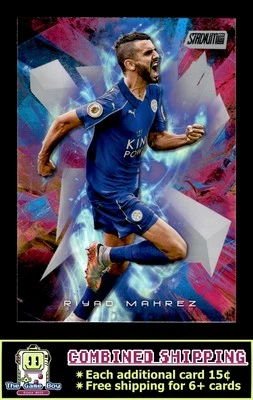 2016 Stadium Club Premier League Golazo #GOAL-4 Riyad Mahrez Leicester City - Image 1 of 2