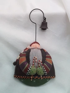 PAÍS SANTA CLAUS ADORNO DE NAVIDAD COLGANTE DE ALAMBRE CAMPANA BASTÓN DE CARAMELO MANGA A RAYAS - Imagen 1 de 13