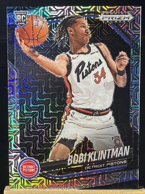 2024-25 Panini Prizm Black Bobi Klintman Mojo Prizm Rookie Pistons # 05/25 RC - Image 1 of 3