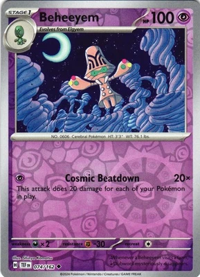 Beheeyem Uncommon Reverse Holo SV05: Temporal Forces 074/162 NM - Image 1 of 2