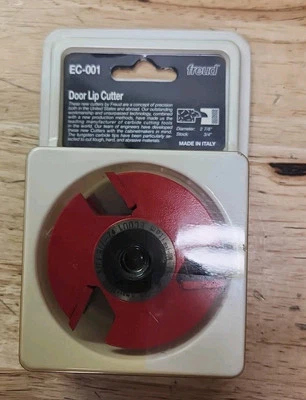 Cortador de labios para puerta Freud EC-001 2-7/8" diámetro nuevo sellado Italia  Foto 1 de 4