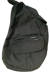 L.L.Bean Ameribag Healthy Back Backpack Sling Crossbody Black Adjustable Strap  - Picture 1 of 11
