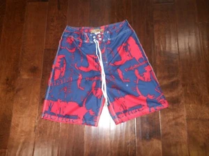 Gebrauchte BEACH RAYS "Papahanaumoku" Surfboardshorts Größe 30 marine/rot v. gut - Bild 1 von 4