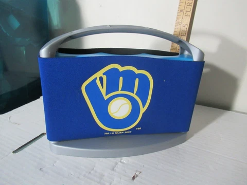 Milwaukee Brewers Miller High Life Lite 6 pack cooler NEW cans or bottles Cover