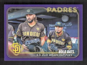 2024 Topps Update BOLD BATS TATIS Arraez #US88 Meijer Exclusive Purple Parallel - Picture 1 of 2