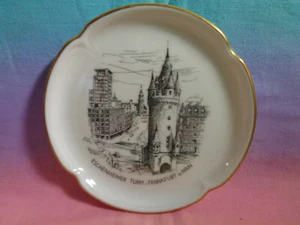 Rosenthal Germany Eschenheimer Turm, Frankfurt A. Main Mini Souvenir Plate 4" - Picture 1 of 6