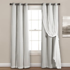 Sheer Grommet Curtains With Insulated Blackout Lining, Window Curtain Panels, Pa