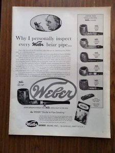 1962 Weber Briars Pipes Ad - Picture 1 of 1
