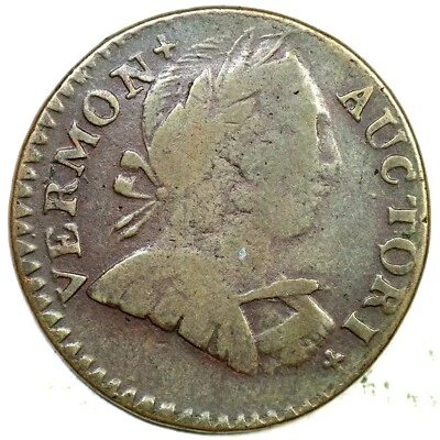 1788 RR-24 R-3 Vermont Colonial Copper Coin - Image 1 of 2