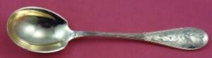 Audubon by Tiffany and Co Sterling Silver Sugar Spoon with Gold Washed Bowl 6"