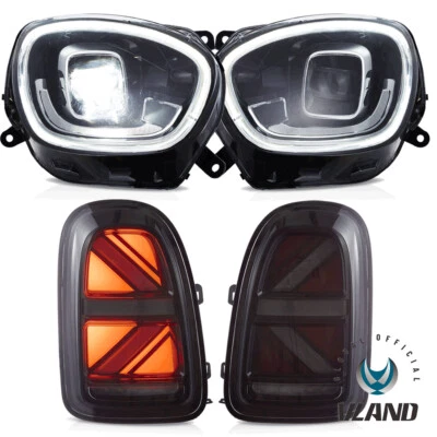 VLAND LED Headlights + SMOKED Tail Lights For 2017-20 Mini Cooper Countryman F60 - Image 1 of 4