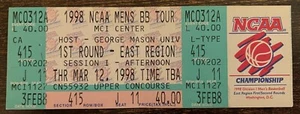 1998 NCAA Men's BASKETBALL East Region TICKET Washington Richmond Connecticut - Picture 1 of 2