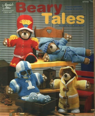 NOVO BEARY TALES 4 DESENHOS DE URSO COISAS ANIMAIS BRINQUEDO ANNIE'S CROCHÊ PADRÃO LIVRO - Imagem 1 de 2