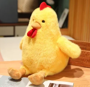 Yellow Rooster Chicken 11" Stuffed Animal Plush Toys Toddler Doll Kids Gifts - Picture 1 of 4