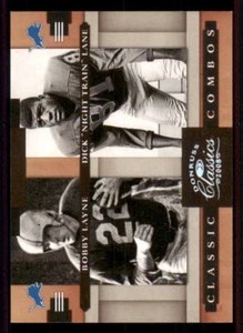 Donruss Classics Combos Silver Holofoil #5 2008 Bobby Layne/Dick Lane/250 - Imagen 1 de 2