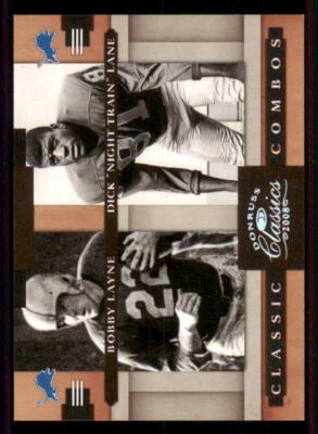 2008 Donruss Classics Combos Silver Holofoil #5 Bobby Layne/Dick Lane /250 - Image 1 of 2