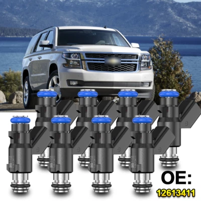 x8 NEW Fuel Injectors for 2010 11-2014 Chevrolet Tahoe 5.3L V8 12613411 — 第 1/4 张图片