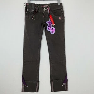 Miss Sixty Super Snuffles Girls Trousers Size 14 Years Grey Stretch Pants Jeans - Picture 1 of 9