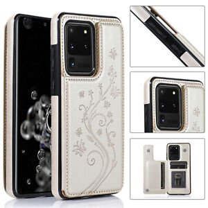 Case For Samsung Galaxy S10 S9 S8 Plus S7 Magnetic Leather Wallet Phone Cover 