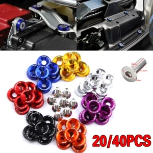 20/40X JDM Billet Aluminum Fender Bumper Washer Bolt Engine Bay Dress Up Kits - Picture 1 of 18