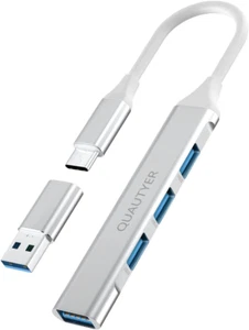 4 in 1 USB C Hub with USB 3.0, USB 2.0 Ports for Macbook Pro Air and More Device - Picture 1 of 7