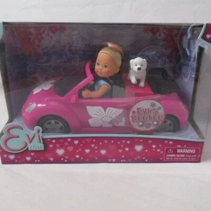 Evi Love Beetle Cabrio Auto Set - inklusive Auto Puppe Welpe - von Simba - Bild 1 von 6