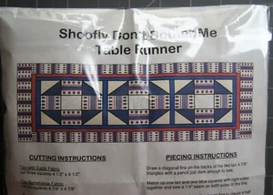 Shoofly Don't Bother Me Table Runner Quilt Kit  Red White & Blue Patriotic - Picture 1 of 2