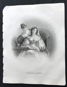 steel engraving E. T. Parris Flowers of Loveliness Women Orange-Flowers restored - Picture 1 of 7