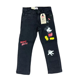 LEVIS X Disney MICKEY MOUSE 511 Slim Youth Jeans Disney Ltd Edition Size 5 Reg - Picture 1 of 11