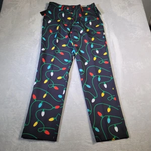 Tipsy Elfen Hose Herren 32 schwarz Tangle Wrangler Weihnachtsbeleuchtung Neuheit Party - Bild 1 von 10