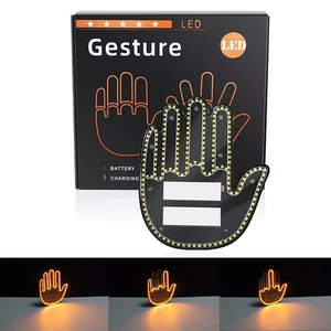 Car Finger Light with Remote,Road Rage Signs Middle Finger Gesture - Picture 1 of 2