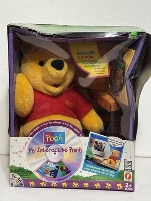 1998 Mattel Media My Interactive POOH 14" Plush & CD New in Box - Image 1 of 4