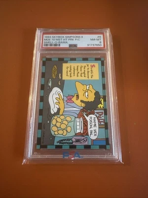 Skybox The Simpsons Series II 1994 Smell O Rama Moe's Hated Prank P/C PSA 8  Foto 1 de 4