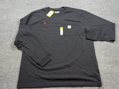 Camisa Carhartt Para Hombres XL Negra Calce Suelto Manga Larga Algodón Ropa de Trabajo Bolsillo  Foto 1 de 4