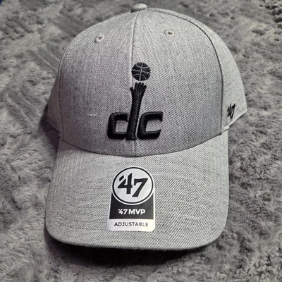 ‘47 Brand MVP NBA Washington Wizards DC Mens Hat Strapback Adjustable Gray NEW - Image 1 of 4