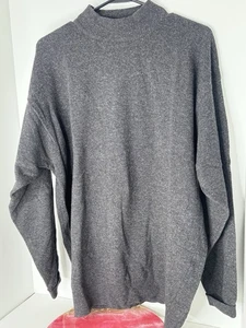 Suéter Benetton Hombre’s L Gris, Lana Cordero Pullover Clásico Hecho en Italia - Imagen 1 de 3