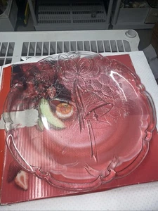 Vintage Mikasa Crystal Holiday Bells Hostess Platter RC197/516 14 3/4" - Picture 1 of 10