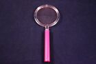 Handy 4.5" Plastic Reading Magnifier with Pink Handle