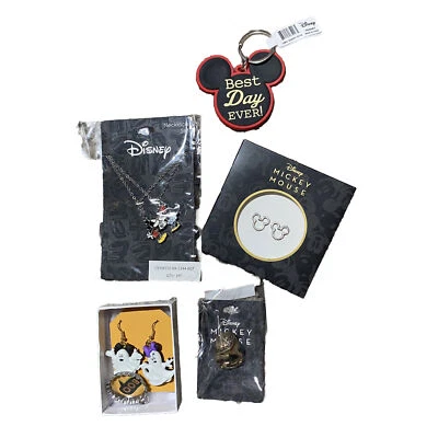Disney Collar Pendientes Anillo Mickey y Minnie Mouse Fantasma Halloween Foto 1 de 3