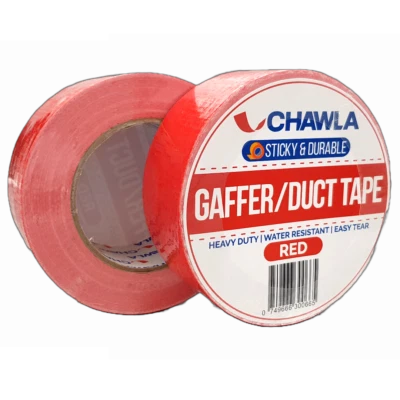 CHAWLA RED Duck Duct Cloth Waterproof Gaffer Gaffa Tape Silver Black White Red 50M