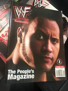 WWF WWE Magazine JANUARY 1999 The Rock Cover + Gangrel Poster - Picture 1 of 3