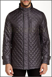 $279 NWT Mens Cardinal of Canada Lightweight Hooded Quilted Jacket Charcoal  S