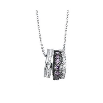 2JEWELS COLLANA DONNA IN ARGENTO E ZIRCONI CON TRE CERCHI 253082 - Immagine 1 di 4