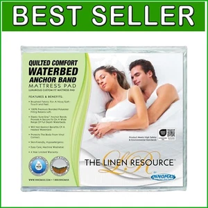 California King/Groß Gesteppte Komfort Wasserbett Matratzenauflage mit Sure-Grip Bändern - Bild 1 von 7