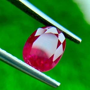PIGEON BLOOD RED 5.13 CT RUBY CORUNDUM CHATHUM OVAL LAB CREATED LOOSE GEMSTONE - Picture 1 of 4