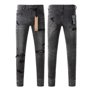 Jeans uomo pop patchwork ksubi skinny fit grigio sbiancato nuovo - Foto 1 di 17